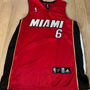 Adidas Miami Basketball Jersey - Red and Black